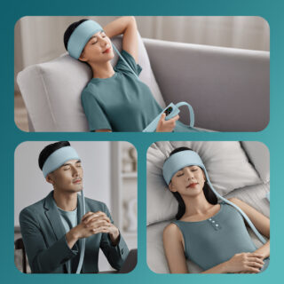 Appareil de massage de tête électrique, bandeau chauffant à pression d'air