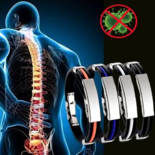 Bracelet anti-douleurs magnétique en acier inoxydable unisexe
