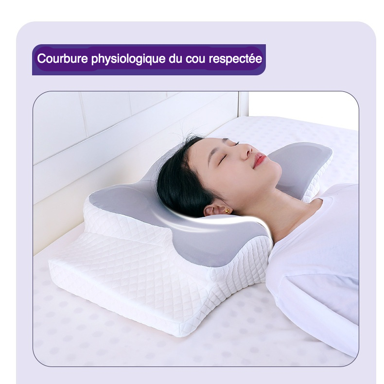 Oreiller cervical à mémoire de forme papillon, oreiller de sommeil
