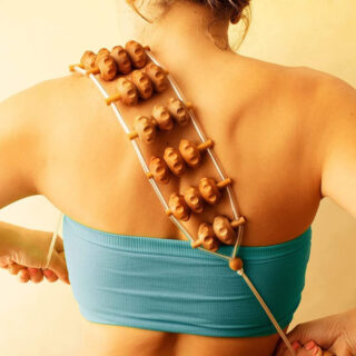 Rouleau de massage en bois pour tout le corps