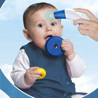 Thermomètre infrarouge pour bébé frontal et auriculaire