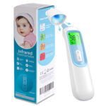 Thermomètre pour bébé auriculaire numérique sans contact infrarouge et sa boite