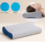 Coussin oreiller à mémoire de forme en gel glacé anti-ronflement