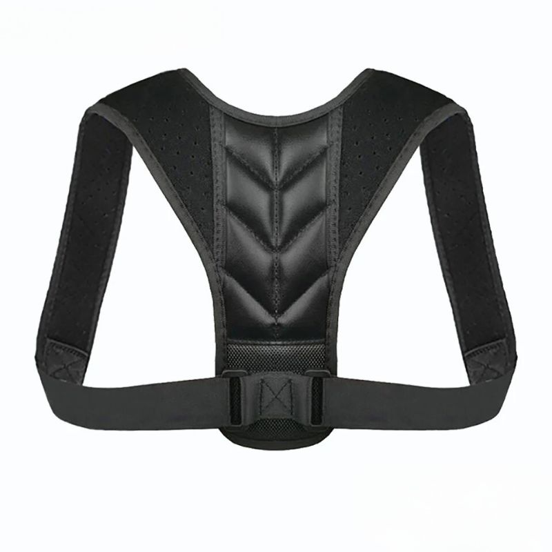 Corset sangle de soutien dorsal orthopédique réglable pour femmes et hommes, noir.