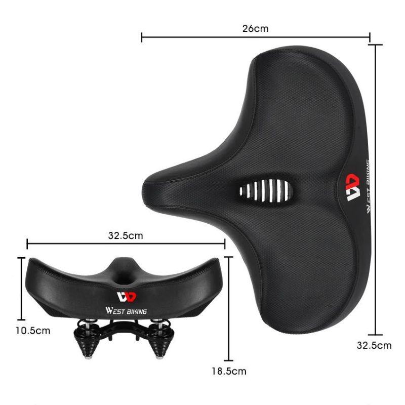 Selle de Vélo avec Ressort Antichoc et Coussin Ultra Doux