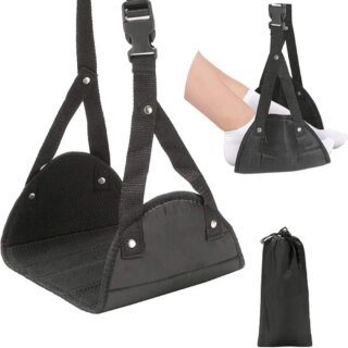 Repose-pieds en forme de hamac pour chaise ergonomique ici sur fond blanc.