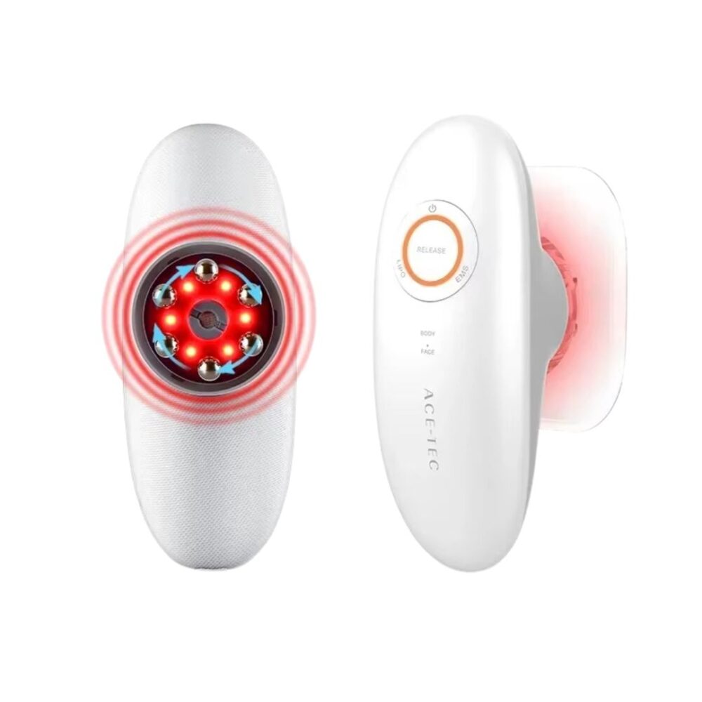 Appareil de massage à ventouse et micro courant sur fond blanc