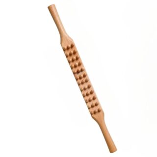 Bâton de massage gua sha 36 perles sur fond blanc