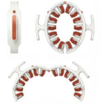 Rouleau de massage moderne et modulable sur fond blanc