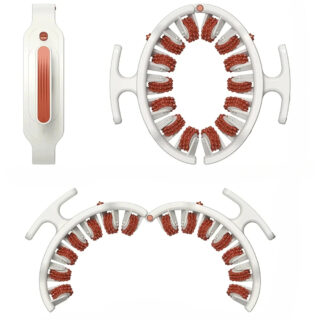 Rouleau de massage moderne et modulable sur fond blanc