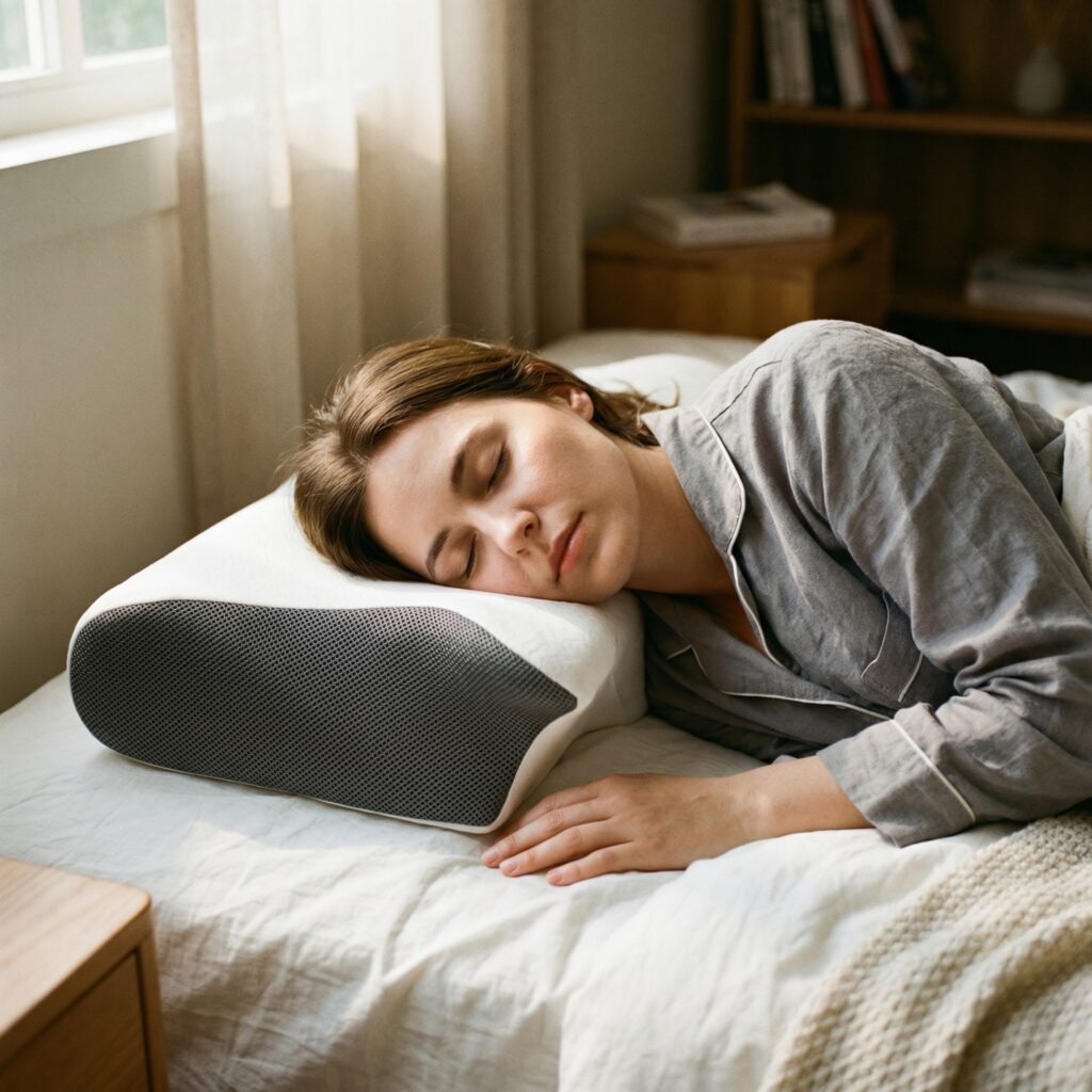 Oreiller cervical ergonomique anti-ronflement à mémoire de forme lifestyle