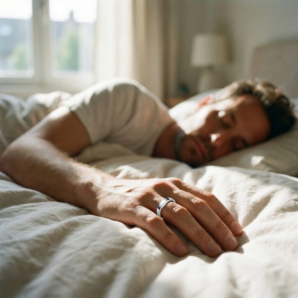 Bague anti-ronflement argentée – anneau sommeil naturel lifestyle