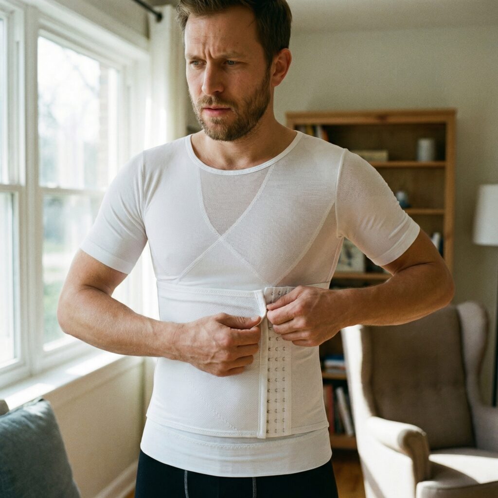 T shirt correcteur de posture avec corset lifestyle