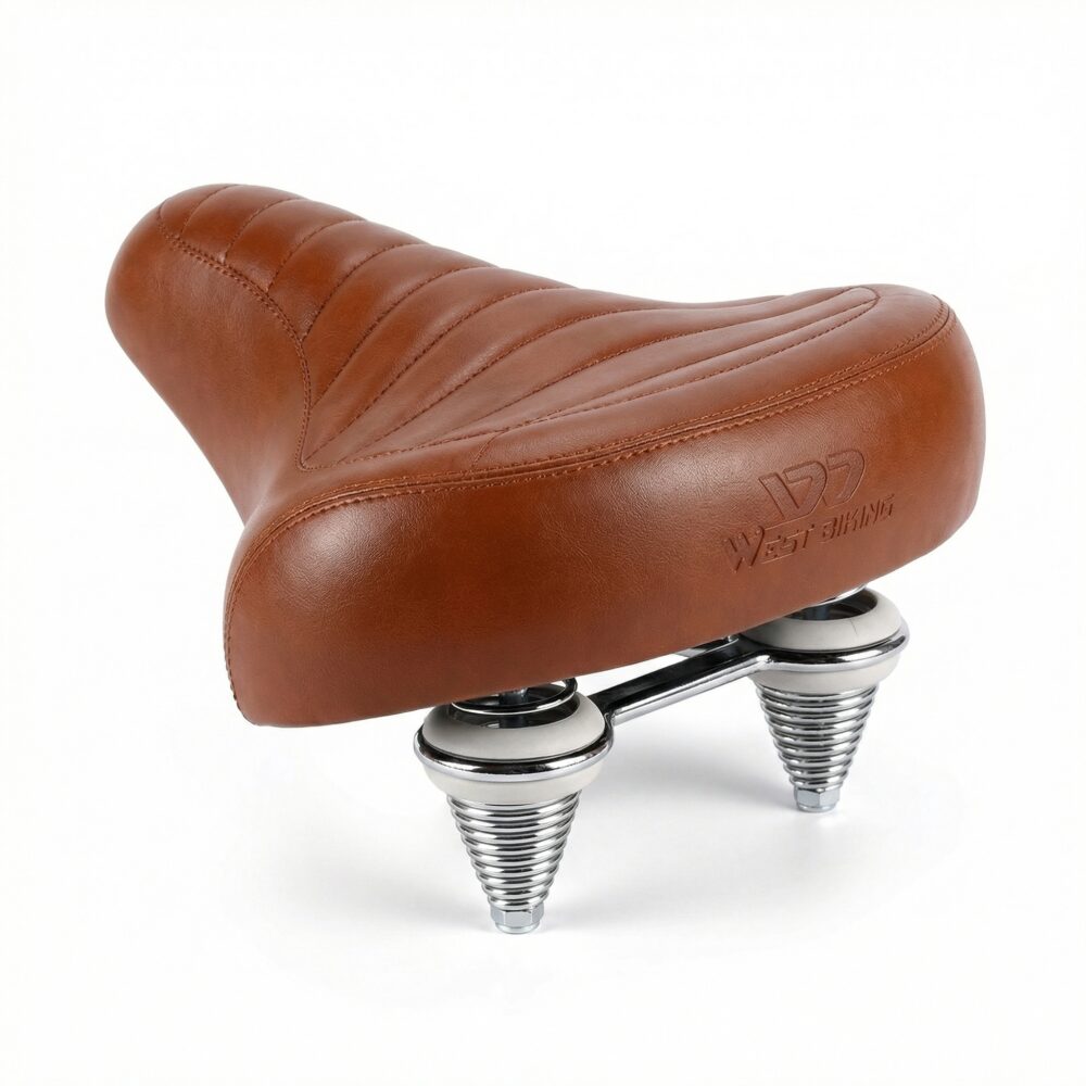 Selle vélo large anti-douleur vintage – mousse mémoire de forme