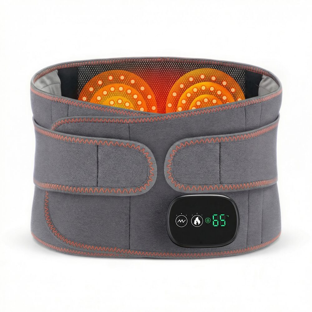 Ceinture chauffante vibrante dos – soulagement lombaire et muscles