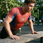 T-shirt compression Spider-Man à col rond pour homme lifestyle