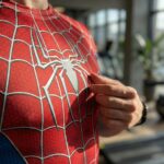 T-shirt compression Spider-Man à col rond pour homme detail