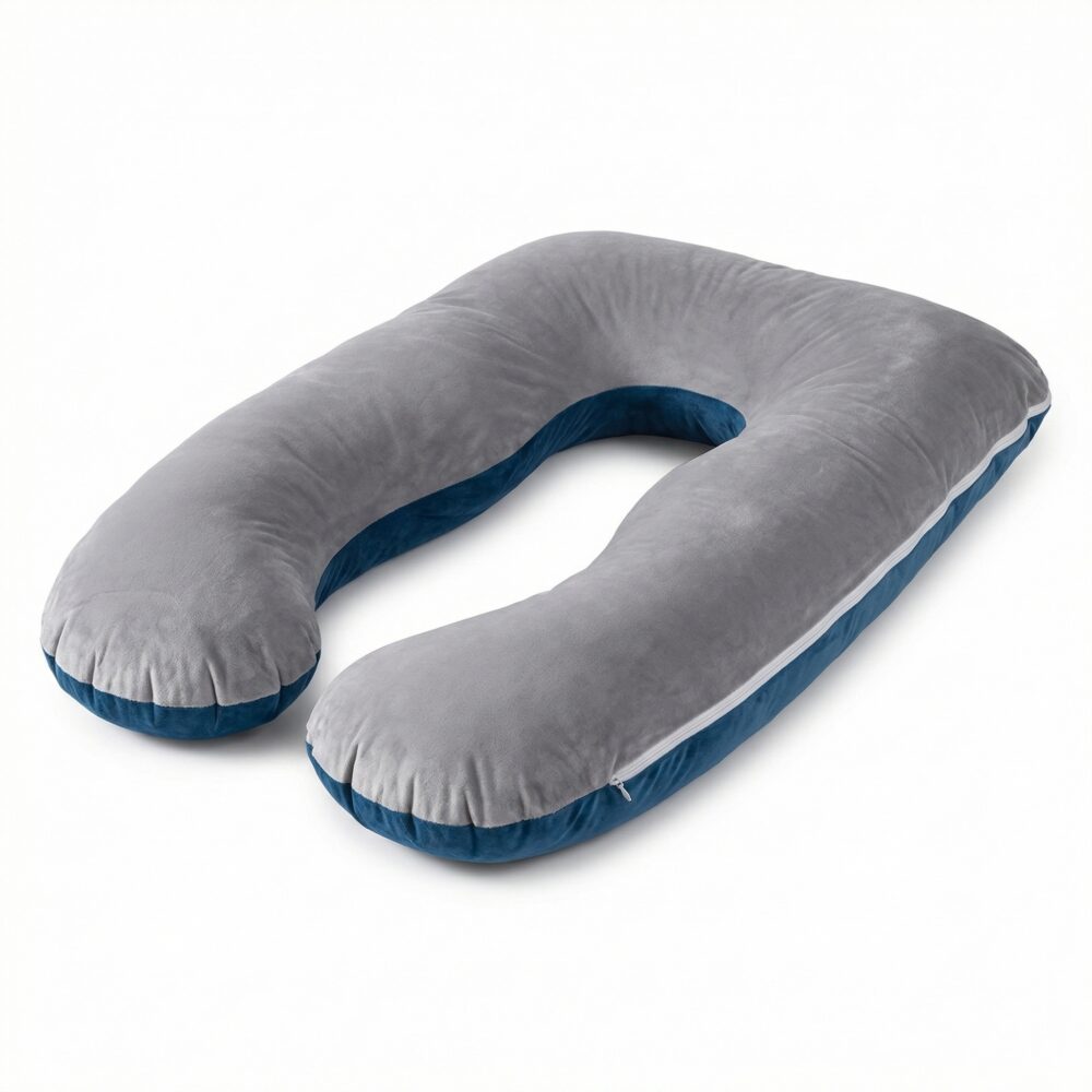 Oreiller de grossesse en U lavable – ergonomique et multifonctionnel