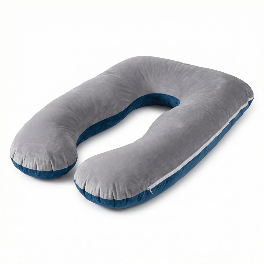 Oreiller de grossesse en U lavable – ergonomique et multifonctionnel