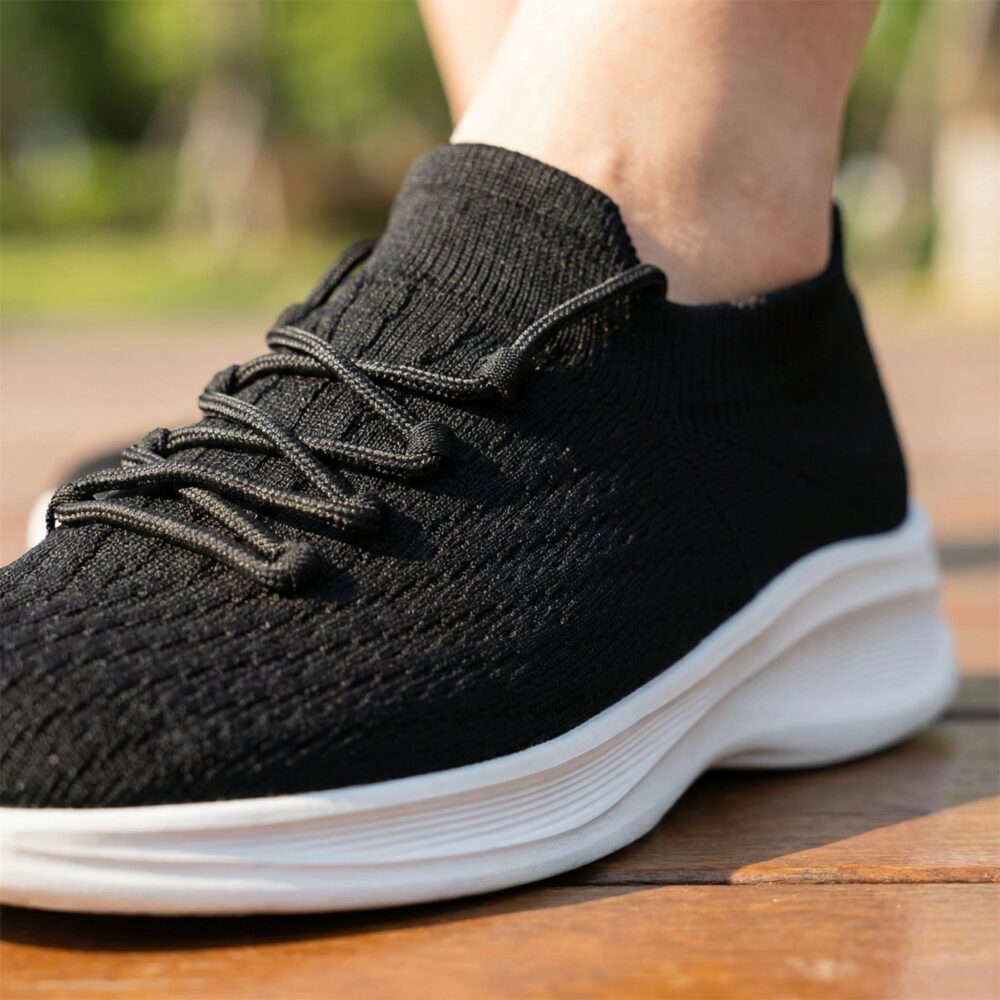 Chaussures de sport noires orthopédiques pour femme 3