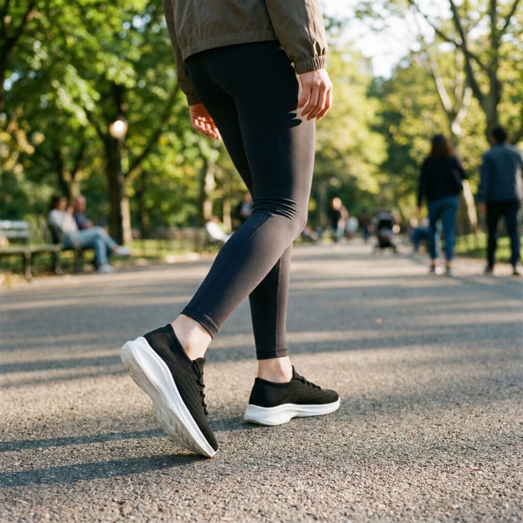 Chaussures de sport noires orthopédiques pour femme 2