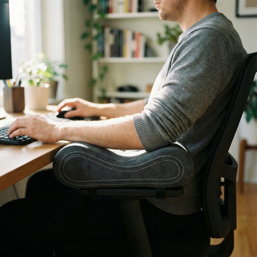 Coussin orthopédique et ergonomique pour accoudoir 2