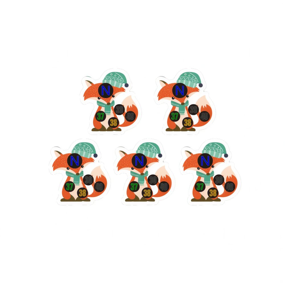 Lot de 5 thermomètres frontaux autocollants mignons pour enfants 9