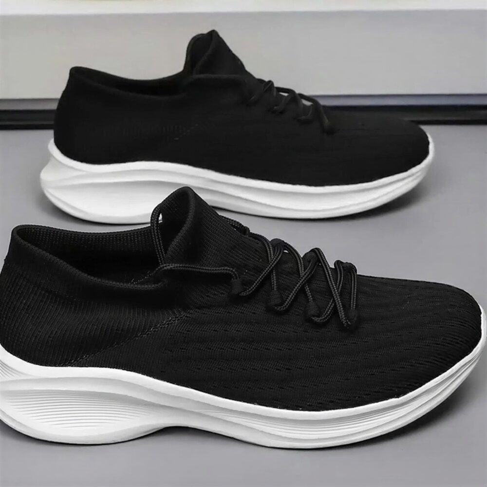 Chaussures de sport noires orthopédiques pour femme 6