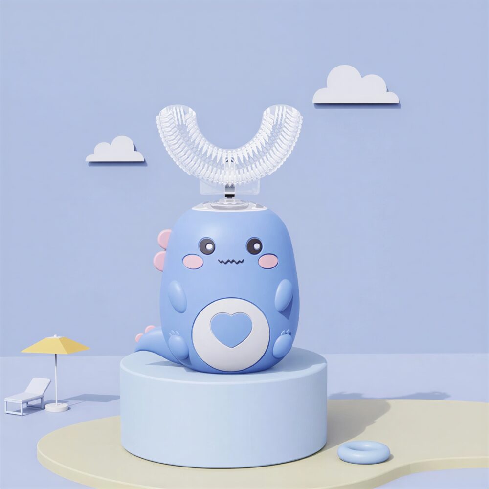 Brosse à dents électrique pour enfant en forme de U 4