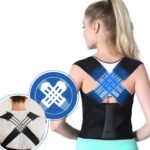 Corset orthopédique noir dos croisé unisexe 5