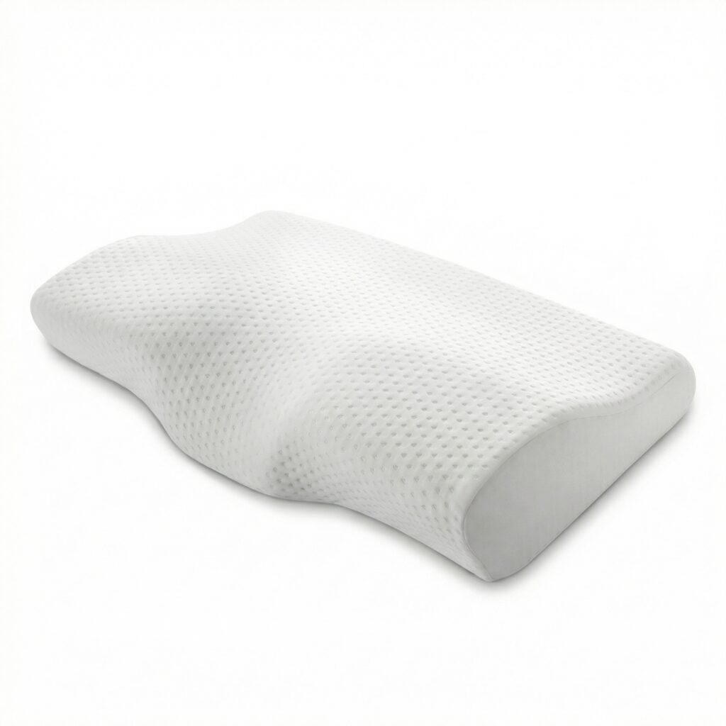 Coussin orthopédique ergonomique blanc à mémoire de forme 1
