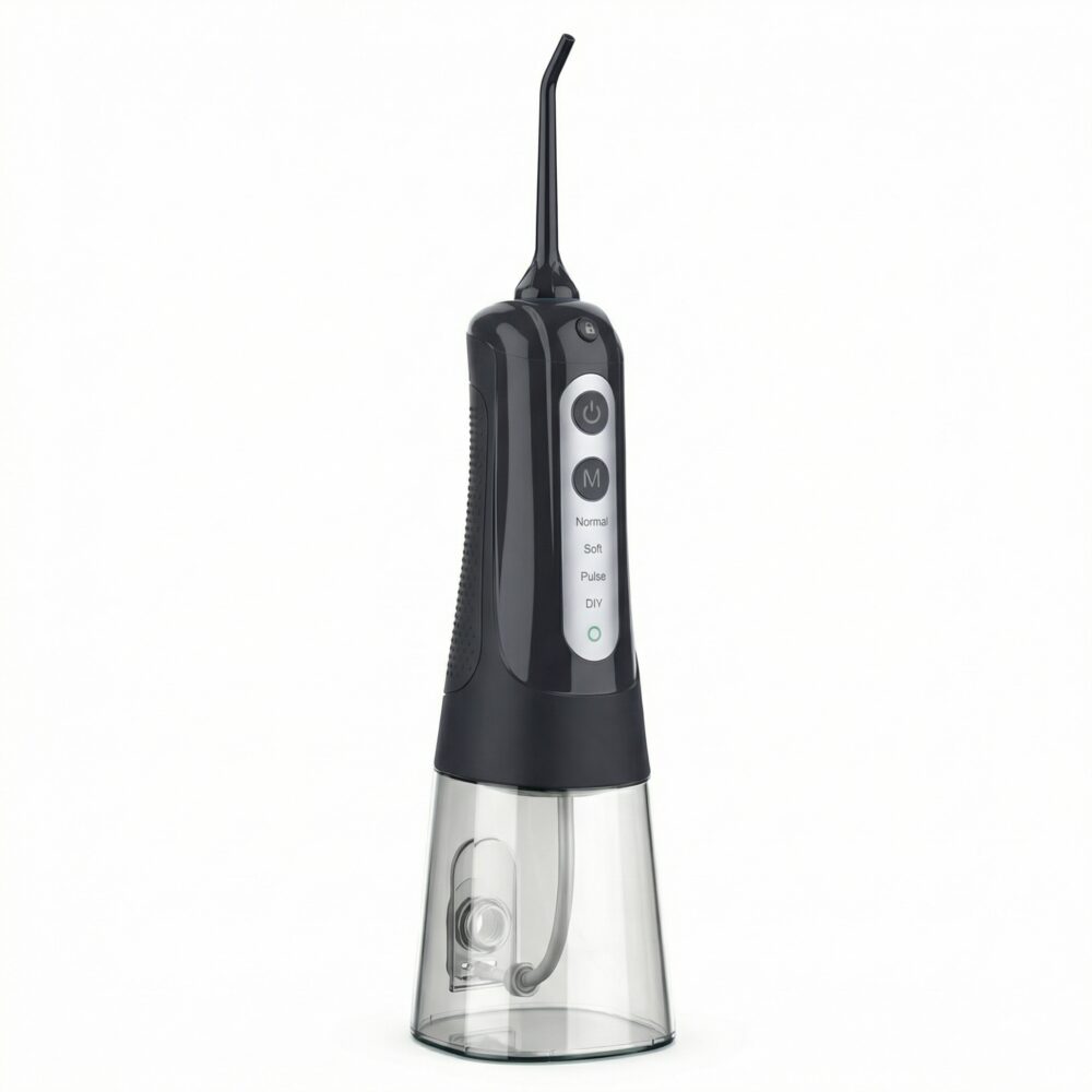 Irrigateur buccal noir portable 300mL 1