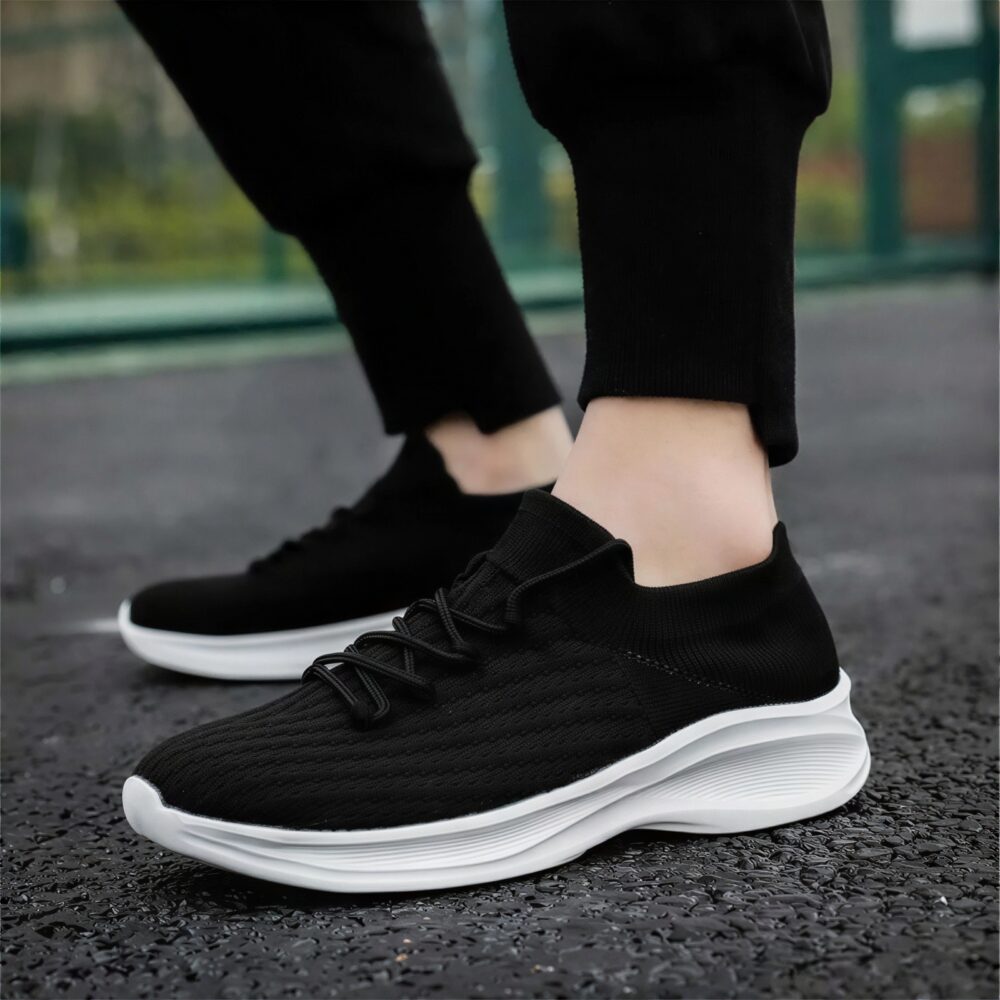 Chaussures de sport noires orthopédiques pour femme 4