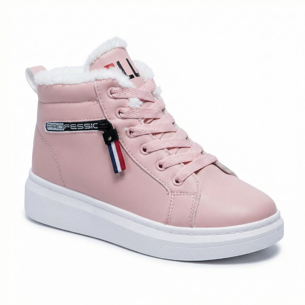 Baskets orthopédiques femme roses et montantes 39