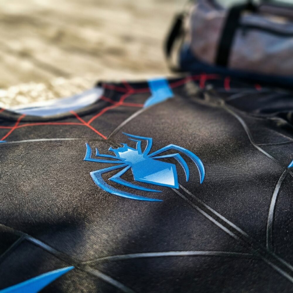 T-shirt compression noir Spider-Man à col rond pour homme 3