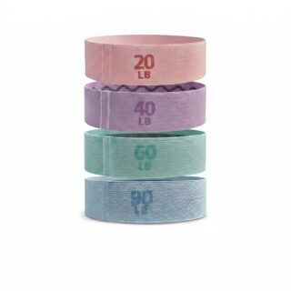 Lot de 4 bandes de résistance pour fitness et Pilate 1
