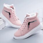 Baskets orthopédiques femme roses et montantes 4