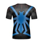 T-shirt compression noir Spider-Man à col rond pour homme 6